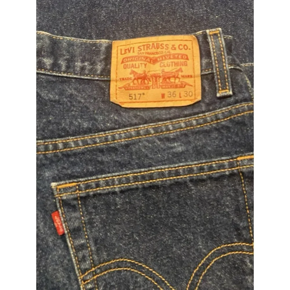 Vtg Levis 517 Bootcut Jeans Mens‎ 36x30 (Fits 35x30) Medium Wash Y2K